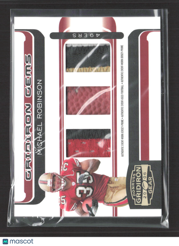2006 Donruss Gridiron Gear Gridiron Gems Michael Robinson #220 Authentic Event-Worn Jersey-Prime Authentic Event-Used Fo