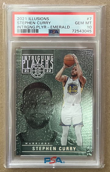 Stephen Curry 2021 Illusions Intriguing Players Emerald PSA 10 LOW POP