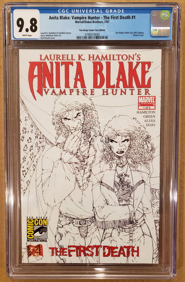 Anita Blake: Vampire Hunter The First Death #1 CGC 9.8 SDCC variant 2007 NM/MT