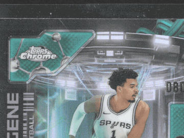 2025 Topps Chrome Clutch Gene Victor Wembanyama #CG-17 Aqua /198