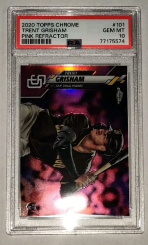 2020 Topps Chrome Trent Grisham #101 Pink Refractor PSA 10