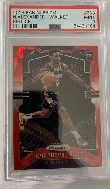 2019 prizm Nickeil Alexander walker red cracked ice rookie psa 9