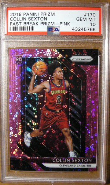 Collin Sexton 2018 Prizm Fast Break Pink /50 PSA 10 
