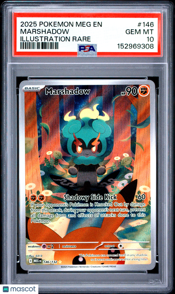 2025 Pokemon Meg EN-Mega Evolution Marshadow #146 PSA 10