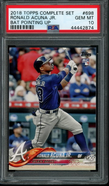 2018 Topps Complete Set #698 Ronald Acuna Jr. PSA 10 GEM MINT