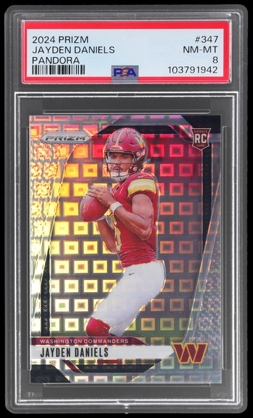 2024 Panini Prizm Jayden Daniels Pandora Prizm PSA 8