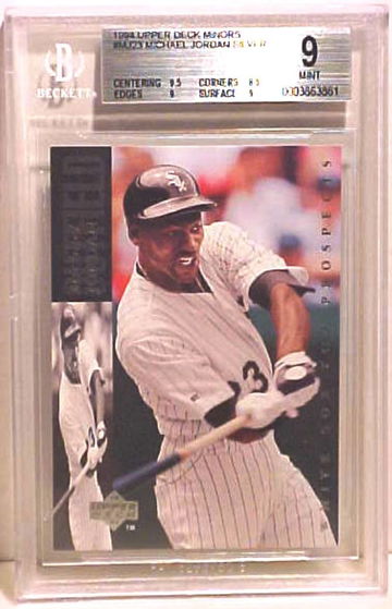 1994 UPPER DECK MINORS SILVER #MJ23 MICHAEL JORDAN NASHVILLE SOUNDS ROOKIE BGS 9 MINT