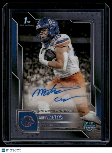2025 Bowman University Chrome Football Matt Lauter #BCA-MLA Autograph Topps