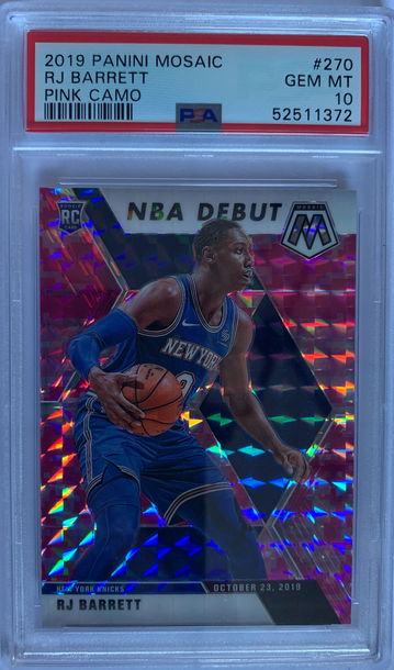 2019 Panini Mosaic RJ Barrett Pink Camo PSA 10