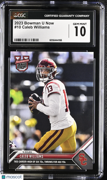 2023 Bowman U Now Caleb Williams #10 CGC 10