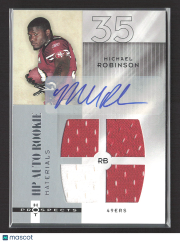 2006 Fleer Hot Prospects Michael Robinson #219 Event-Worn Memorabilia HP Auto Rookie Materials Auto