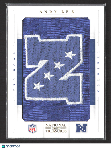2013 Panini National Treasures Colossal Pro Bowl Andy Lee #36 Prime Patch Event-worn material
