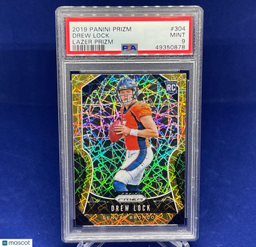 2019 Panini Prizm Drew Lock #304 Lazer PSA 9