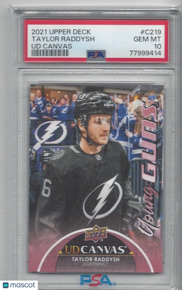 2021-2022 Upper Deck UD Canvas Taylor Raddysh #C219 PSA 10