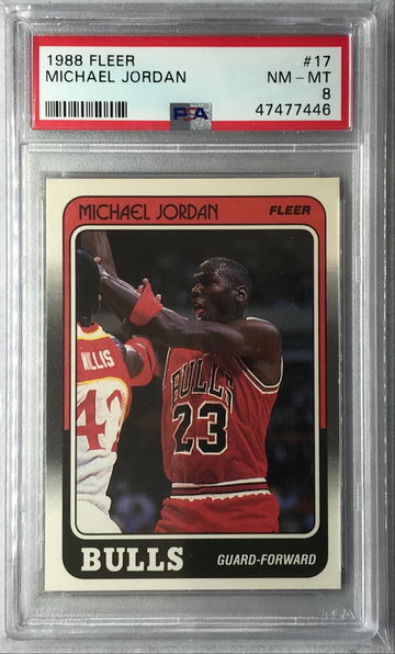 Michael Jordan 1988 Fleer #17 - PSA 8