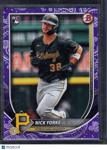 2025 Bowman Nick Yorke #97 Purple Pattern SN RC
