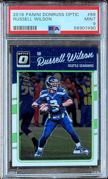 2016 RUSSELL WILSON Panini Donruss 1st Year Optic PSA 9 POP 49 #89 