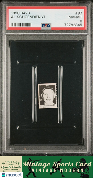 1950 R423 Al Schoendienst #97 Orange PSA 8