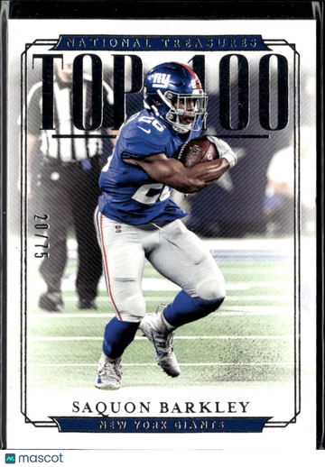 Saquon Barkley 2019 Panini National Treasures Top 100 /75 New York Giants