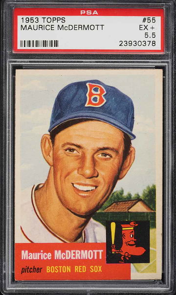 1953 Topps Baseball Maurice Mcdermott #55 PSA 5.5