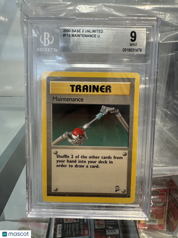 2000 Pokemon Base 2 Unlimited Maintenance U #112 BGS 9
