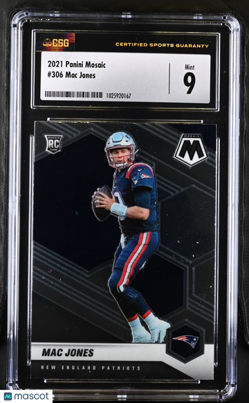 2021 Mosaic Mac Jones #306 CGC 9