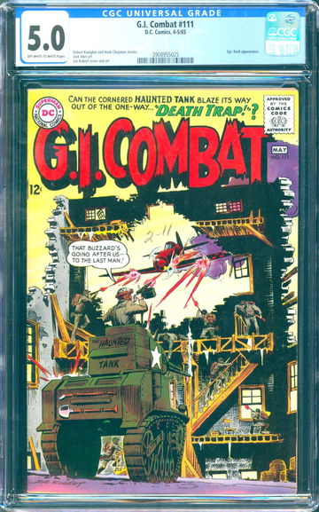 G.I. Combat #111 (1965) CGC 5.0 -- O/w to white pages; Joe Kubert & Kanigher