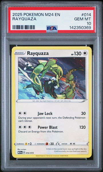 2025 Pokemon Mcdonald's Collection Rayquaza #014 PSA 10