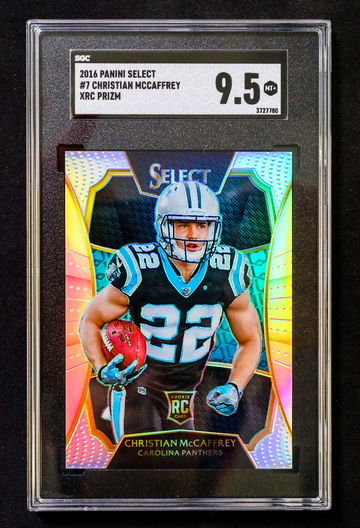 2016 Panini Select - Christian McCaffrey - XRC Rookie Silver Prizm SGC 9.5 Gem Mint