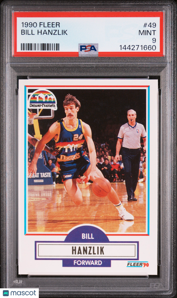 1990 Fleer Bill Hanzlik #49 PSA 9
