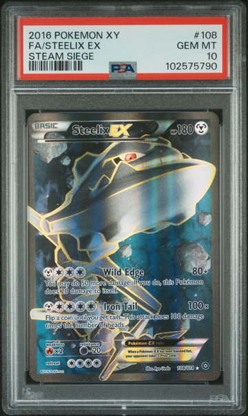 2016 Pokemon XY Steam Siege Steelix Ex #108 PSA 10