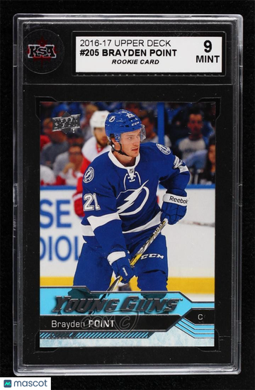 2016-17 Upper Deck Brayden Point #205 Young Guns Rookie Base Set KSA 9