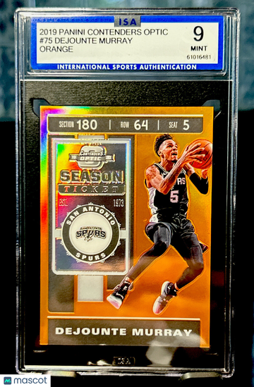 2020 Panini Contenders Dejounte Murray #75 Orange Short Print Insert ISA 9