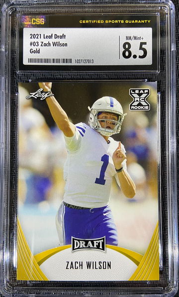 2021 Leaf Draft GOLD Zach Wilson CSG 8.5