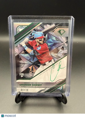 2025 Topps Diamond Icons Connor Norby #WPA-CN White Polychromatink Autographs Black Parallel Green Ink SN AU