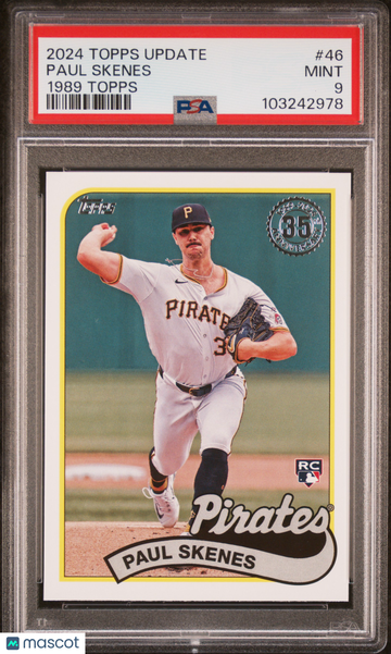 2024 Topps Update 1989 Topps Baseball Paul Skenes #46 PSA 9