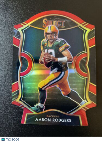 🔥Aaron Rodgers 2020 Select #12 Prizm Red Die Cut Parallel JETS SUPERSTAR