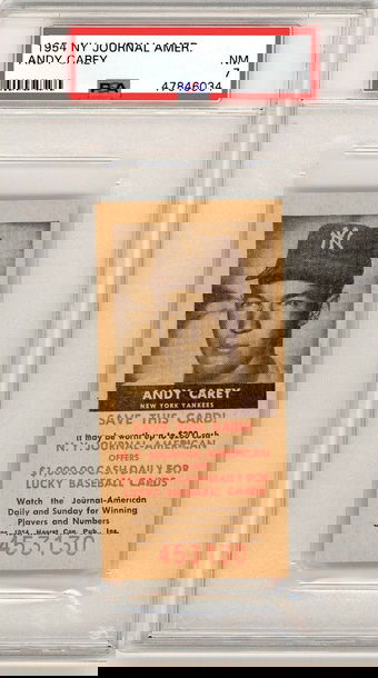 1954 NY Journal American Andy Carey PSA 7 P1267