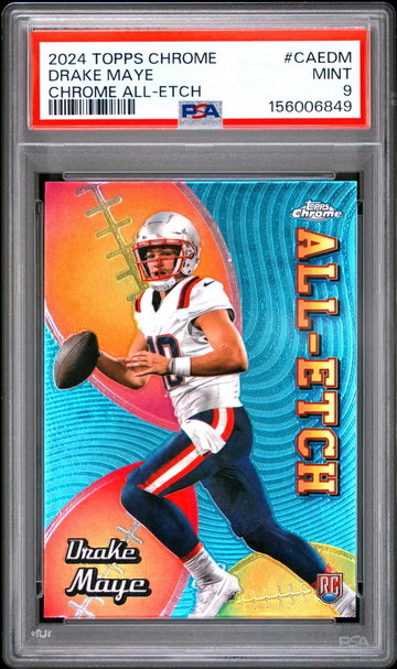 2024 Topps Chrome Drake Maye #CAE-DM PSA 9