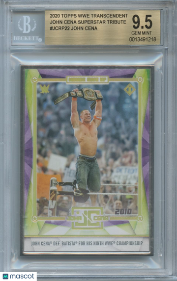 2020 Topps Transcendent John Cena #JCRP22 [Base] Insert BGS 9.5