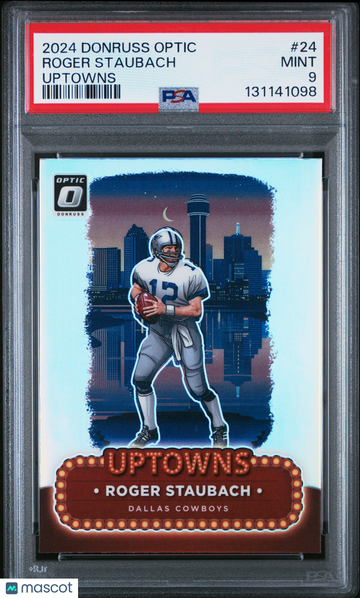 2024 Panini Donruss Optic Uptowns Roger Staubach #24 PSA 9