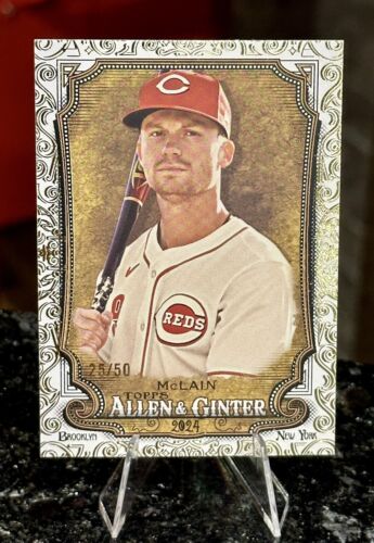 2024 Topps Allen & Ginter MATT MCLAIN #/50 GOLD Foil Filagree Cincinnati Reds