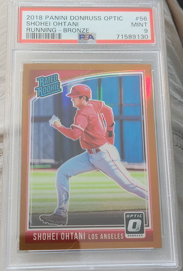 2018 optic bronze shohei ohtani psa 9 running
