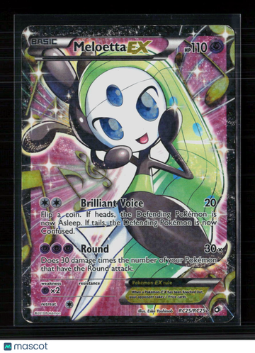 2013 Legendary Treasures Meloetta EX Holo Rare FA #RC25/RC25