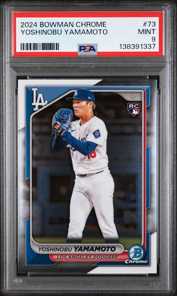 2024 Bowman Chrome Yoshinobu Yamamoto #73 PSA 9