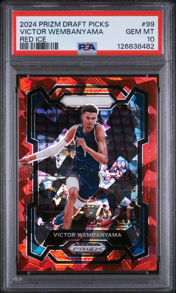 2024 Panini Prizm Draft Picks Red Ice Victor Wembanyama #99 PSA 10