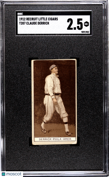 1912 Recruit Little Cigars (T207) Claude Derrick SGC 2.5