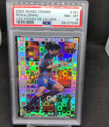 2003 Mundicromo Las Fichas De La Liga El Crack #161 Ronaldinho PSA 8