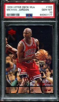 1998 Upper Deck UD MJx MJ Timeline 2nd Half 102 Michael Jordan Chicago Bulls PSA 10 Gem Mint