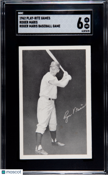 1962 Play-Rite Games Roger Maris Roger Maris Baseball SGC 6